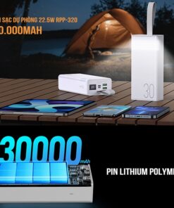 Alternative view of Pin dự phòng sạc nhanh Remax RPP-320 dung lượng 30000mAh có đèn pin - hỗ trợ QC 22.5 và PD 20W