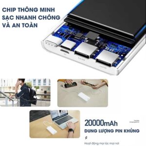 Pin Dự Phòng 20000mah Remax RPP-150 Bodi Series Fast Charing 2.1A tích hợp 2 cổng USB 5 webmau16.com 21c9cd6666fad05601d466e954282666 - sacduphonginlogo.com