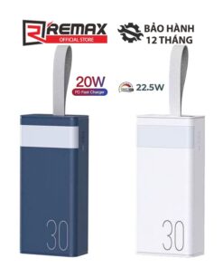 Trang chủ 141 Pin dự phòng sạc nhanh Remax RPP-320 dung lượng 30000mAh có đèn pin - hỗ trợ QC 22.5 và PD 20W