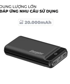 Alternative view of Sạc dự phòng Energizer UE20009 - Dung lượng lớn 20.000mAh - tích hợp 2 cổng output