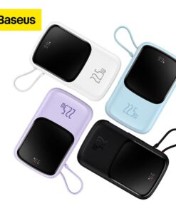 Trang chủ 90 Pin sạc dự phòng Baseus 10000mAh PD có dây cáp cho điện thoại