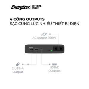 Sạc dự phòng Energizer XP26800AC - tích hợp 4 cổng outputs, công suất 100W - Hàng chính hãng 3 webmau16.com 47686f94cbc650cea67fcde045cfb899 - sacduphonginlogo.com
