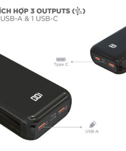 Alternative view of Sạc dự phòng Energizer 20,000mAh UE20011C - tích hợp 3 cổng outputs và 2 cổng inputs - Hàng chính hãng