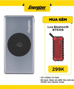Alternative view of Sạc dự phòng Energizer BÁO XÁM 10,000mAh QE10000 - tích hợp sạc không dây 5W, 3 cổng output tiện lợi - Hàng chính hãng