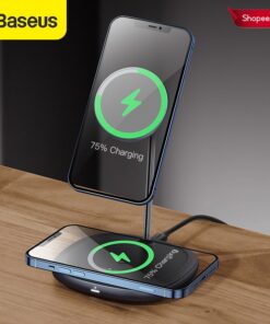 Alternative view of Bộ sạc nhanh không dây Baseus có từ tính 2 trong 1 cho điện thoại12 Pro 11 / Airpods