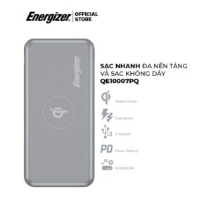 Sạc dự phòng Energizer 10000mAh QE10007PQ - tích hợp sạc nhanh đa nền tảng, sạc không dây 10W chuẩn Qi, PD 18W 1 webmau16.com cae5e586a1538dd8c7fd86413de54a61 - sacduphonginlogo.com