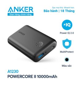 Trang chủ 18 Pin sạc dự phòng ANKER PowerCore II 10000mAh công nghệ PowerIQ 2.0 tương thích tích hợp QC 3.0 18w - A1230