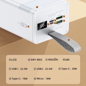 Pin dự phòng sạc nhanh Remax RPP-321 dung lượng 50000mAh đèn pin chiếu sáng - hỗ trợ QC 22.5 và PD 20W (2 màu tuỳ chọn) 2 webmau16.com sg 11134201 22090 zs51ndf5o2hva9 - sacduphonginlogo.com