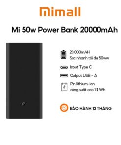 Trang chủ 72 Pin Sạc Dự Phòng Xiaomi Redmi Power Bank 20000 mAh 50W - Hàng Chính hãng - Bảo hành 12 tháng