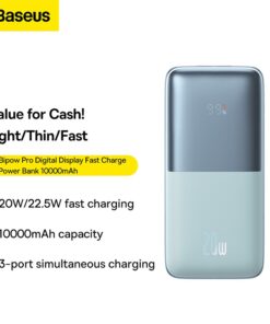 Alternative view of Sạc Dự Phòng Baseus 10000mAh 22.5W mini 3 Cổng Sạc Nhanh Cho Iphone 13 14 Pro Max